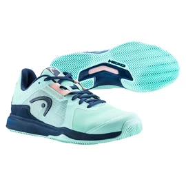 Dames tennisschoenen Head Sprint Team 3.5 Clay Aqua/Dark Blue