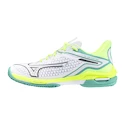 Dames tennisschoenen Mizuno Wave Exceed Tour 6 CC White/Black/Mizuno Neo Lime  EUR 42,5