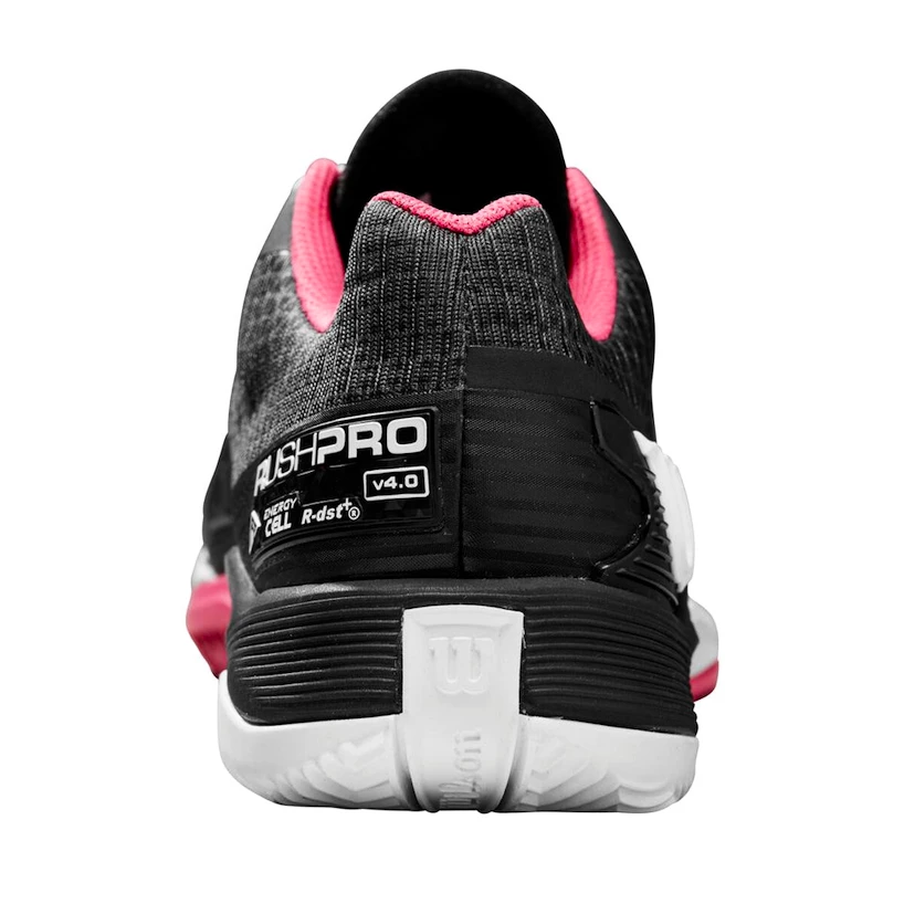 Dames tennisschoenen Wilson Rush Pro 4.0 W Clay Black/Hot Pink  EUR 38 2/3