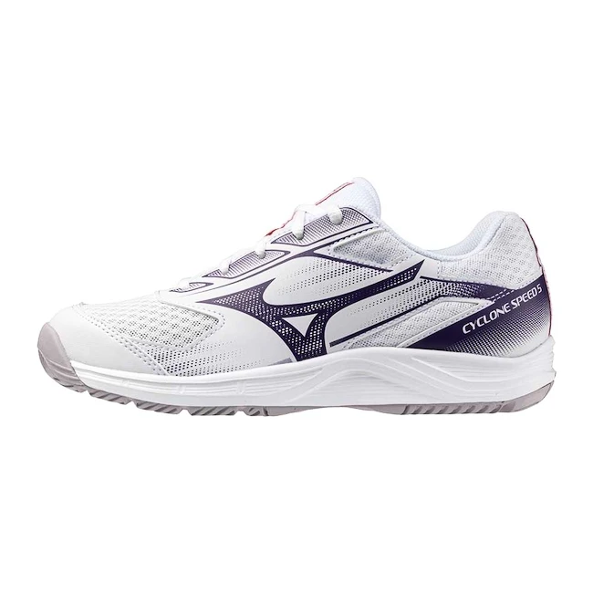 Dames zaalschoenen Mizuno  Cyclone Speed 5 White/Violet Indigo