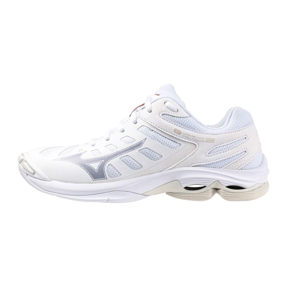 Dames zaalschoenen Mizuno  Wave Voltage 2 White/Aleutian/Cloud Pink  EUR 36,5