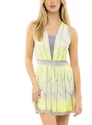 Damesjurk Lucky in Love  Pleat Wave Dress Neon Yellow