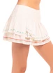 Damesrok Lucky in Love  Sahara Pleat Tier Skirt White