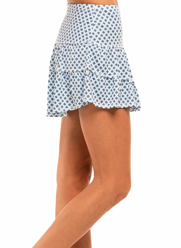 Damesrok Lucky in Love  Versa Tile High Low Skirt