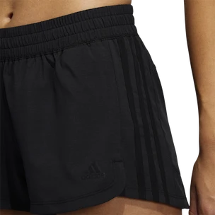 Damesshort adidas  Pacer 3-Stripes Woven Heather Shorts Black