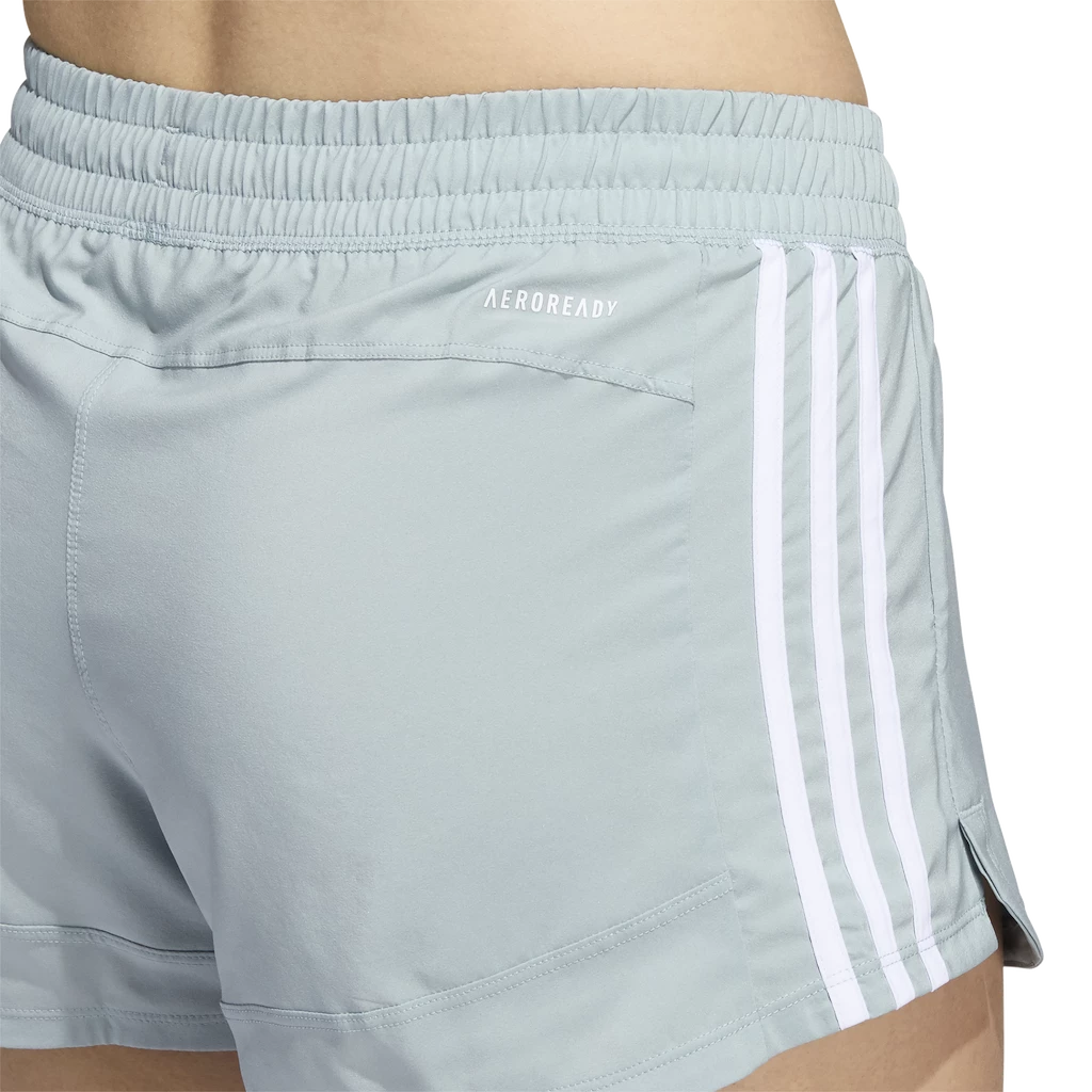 Damesshort adidas  Pacer Woven 3-Stripes Magic Grey