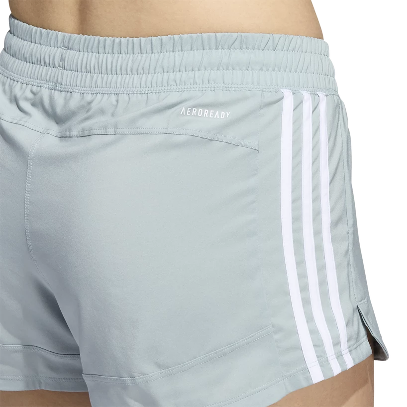 Damesshort adidas  Pacer Woven 3-Stripes Magic Grey XS