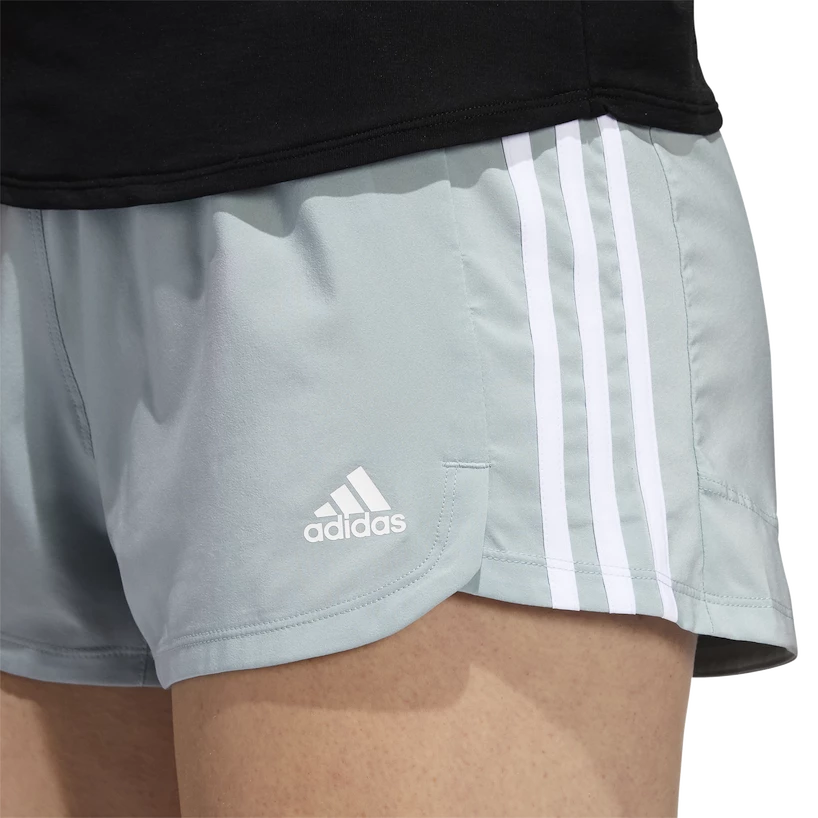 Damesshort adidas  Pacer Woven 3-Stripes Magic Grey XS