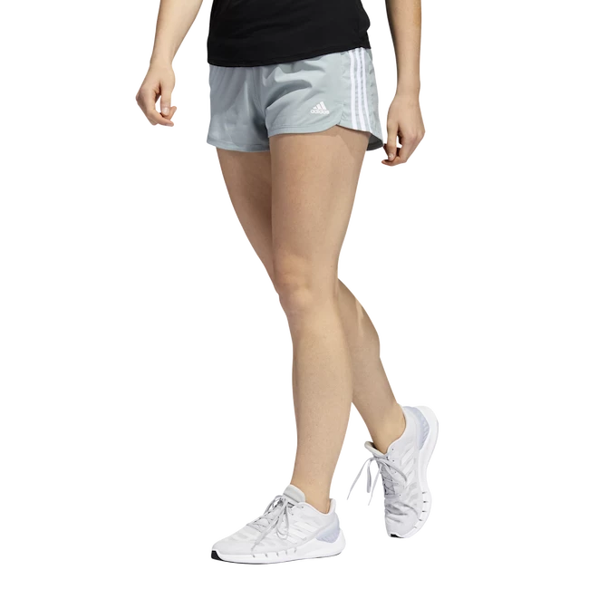 Damesshort adidas  Pacer Woven 3-Stripes Magic Grey XS