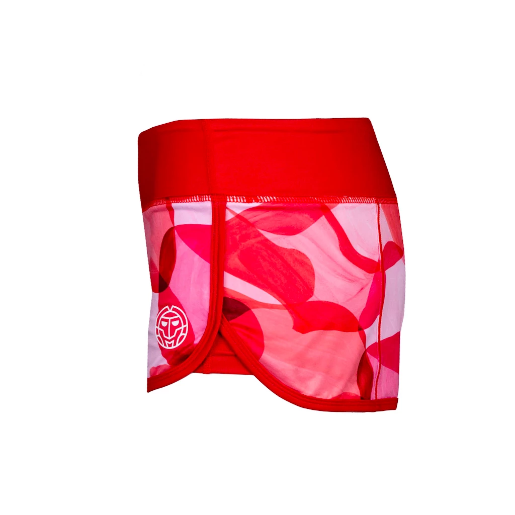 Damesshort BIDI BADU  Elani Tech 2 In 1 Shorts Red/Orange