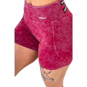 Damesshort Nebbia NEBBIA x OLYMPIA Washed High Waisted Leggings Shorts HERITAGE 780 red