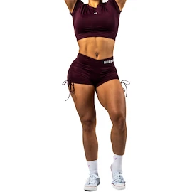 Damesshort Nebbia STRONG BEAUTY Lace-Up Sculpting Shorts OWN YOUR POWER 429 dark red