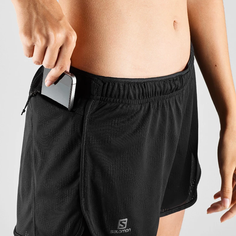 Damesshort Salomon  Agile 2in1 Black XS