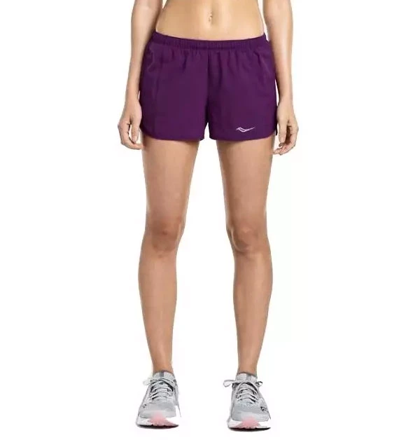 Damesshort Saucony  Rush 3" Woven Purple