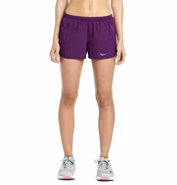 Damesshort Saucony  Rush 3" Woven Purple XS