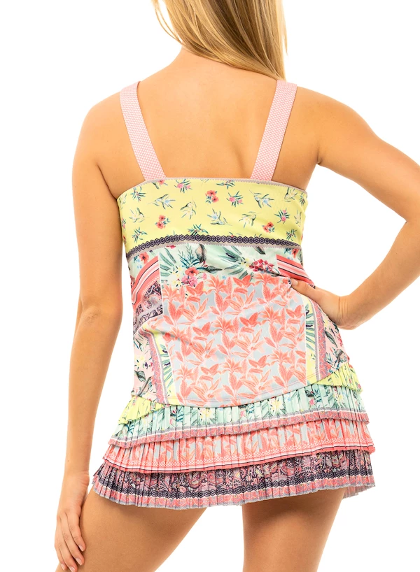 Damestop Lucky in Love  Patch Me Tank w/Bra Melon M