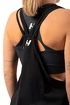 Damestop Nebbia  Sleeveless Loose Cross Back Tank Top "Feeling Good" 419 Black