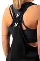 Damestop Nebbia  Sleeveless Loose Cross Back Tank Top "Feeling Good" 419 Black