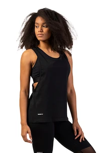 Damestop Nebbia  Sleeveless Loose Cross Back Tank Top "Feeling Good" 419 Black