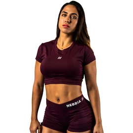 Damestop Nebbia STRONG BEAUTY Open-back Cropped Top 430 dark red