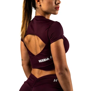 Damestop Nebbia STRONG BEAUTY Open-back Cropped Top 430 dark red