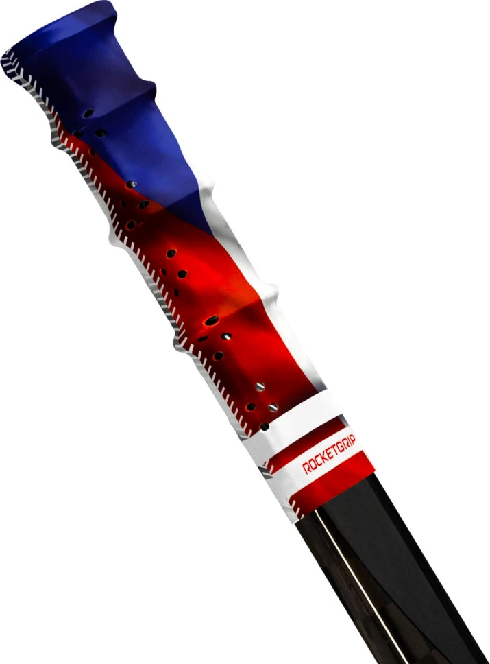 Einddop voor ijshockeystick RocketGrip  Hole Flag Grip Czechia