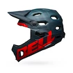 Fietshelm Bell  Super DH Spherical Mat Blue/Crimson