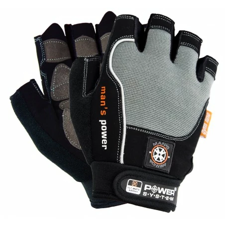 Fitness handschoenen Power System  Mans Power Gray