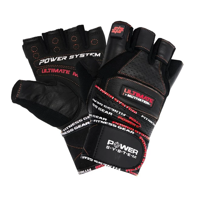 Fitness handschoenen Power System  Ultimate Motivation Black/Red