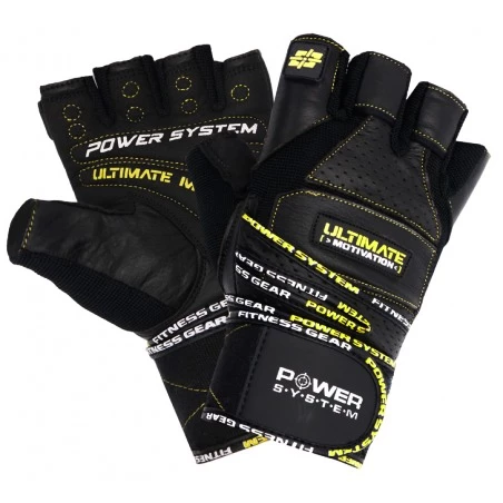 Fitness handschoenen Power System  Ultimate Motivation Black/Yellow