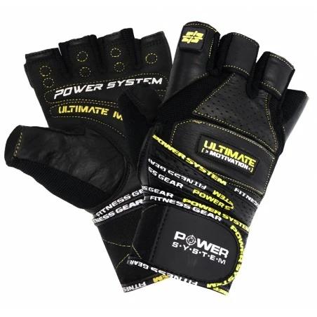 Fitness handschoenen Power System  Ultimate Motivation Black/Yellow