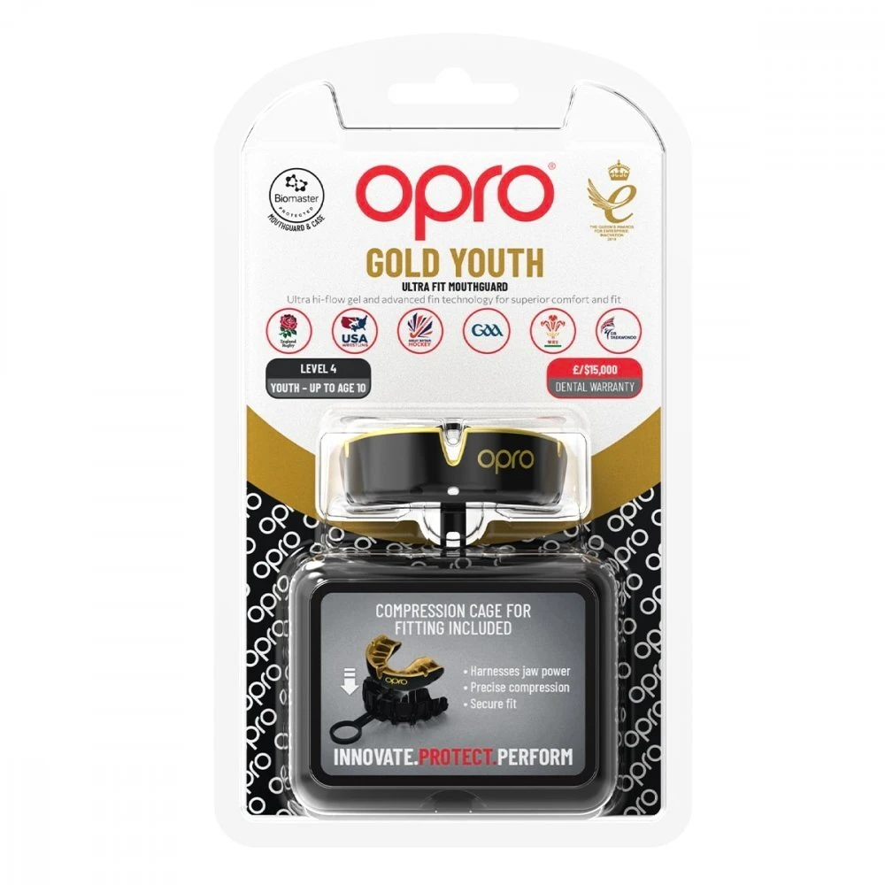 Gebitsbeschermer Opro  GOLD Black/Gold Junior