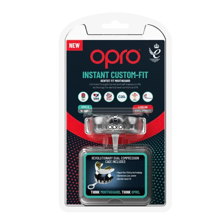 Gebitsbeschermer Opro  INSTANT CUSTOM FIT SOLIDS Clear Senior