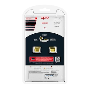 Gebitsbeschermer Opro  INSTANT CUSTOM FIT SOLIDS White/Gold Senior