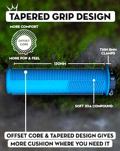 Grips PEATY'S  Monarch knurl thick slate (pgm-knl-thk-slt-20)