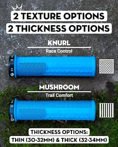 Grips PEATY'S  Monarch knurl thin black (pgm-knl-thn-blk-20)