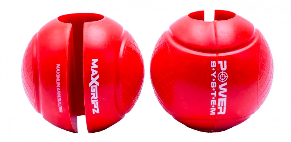 Handvatten op de as Power System  Bar Globe Gripz Red