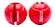Handvatten op de as Power System  Bar Globe Gripz Red