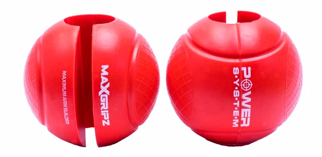 Handvatten op de as Power System  Bar Globe Gripz Red
