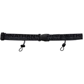 Hardloopriem Nathan Race Number Nutrition Waistbelt Black/Refletive