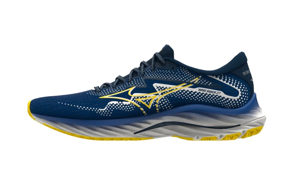 Hardloopschoenen Mizuno  Wave Rider 27 (Amsterdam) Lapis Blue/Zinnia/Poseidon  UK 4