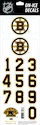 Helmnummers Sportstape  ALL IN ONE HELMET DECALS - BOSTON BRUINS