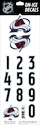 Helmnummers Sportstape  ALL IN ONE HELMET DECALS - COLORADO AVALANCHE