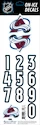 Helmnummers Sportstape  ALL IN ONE HELMET DECALS - COLORADO AVALANCHE - DARK HELMET