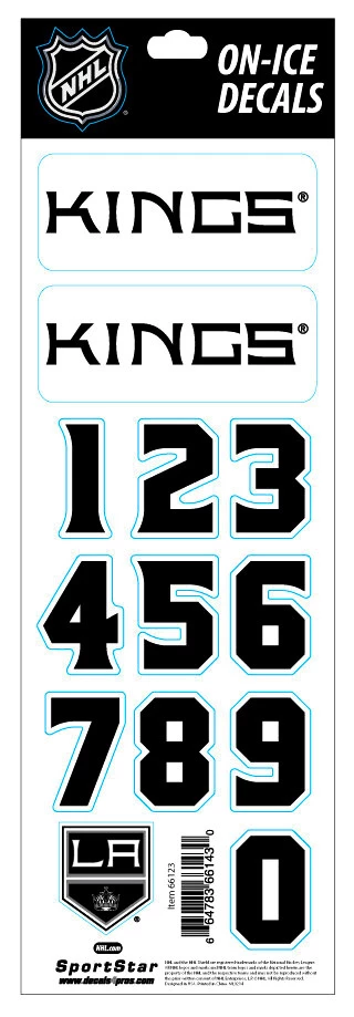 Helmnummers Sportstape  ALL IN ONE HELMET DECALS - LOS ANGELES KINGS