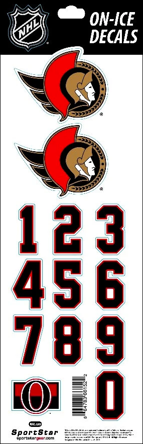 Helmnummers Sportstape  ALL IN ONE HELMET DECALS - OTTAWA SENATORS