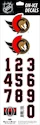 Helmnummers Sportstape  ALL IN ONE HELMET DECALS - OTTAWA SENATORS