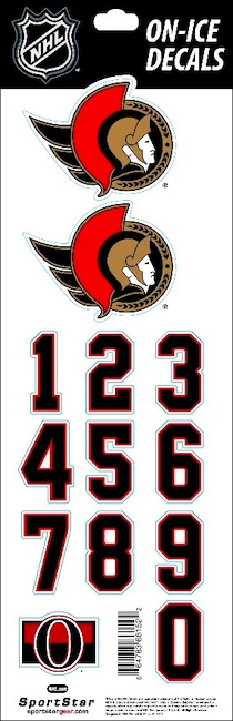 Helmnummers Sportstape  ALL IN ONE HELMET DECALS - OTTAWA SENATORS