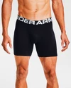 Heren boxershort Under Armour  Charged Cotton 6in 3Pack Black
