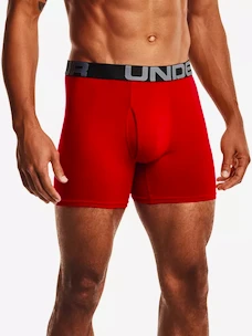 Heren boxershort Under Armour  Charged Cotton 6in 3Pack Red  S